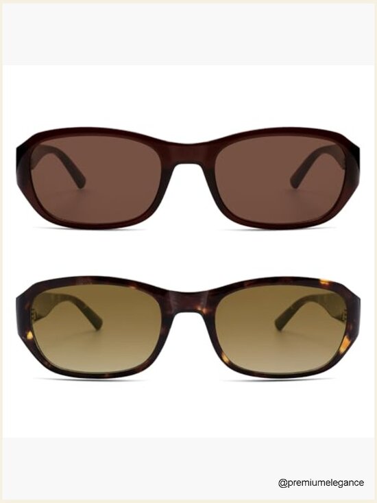 Trendy Retro Rectangle Sunglasses 90s Classic Vintage Sun Glasses main image 4